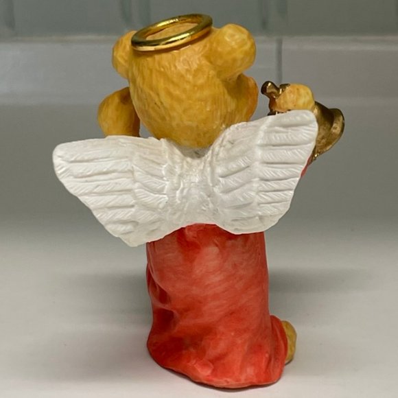 VINTAGE Teddy Angel Babies Christmas Angel Bear Figurine 1990's - Picture 3 of 6
